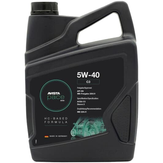 AVISTA Pace EVO C3 5W-40 (4 л) моторное масло