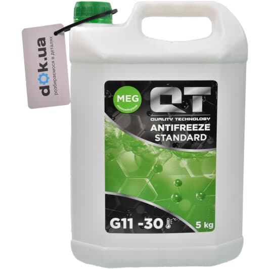 QT MEG Standard G11 зелений -30 °C, 5 л (QT552305) готовий антифриз