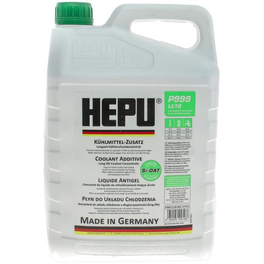 Hepu OAT зелений 5 л концентрат антифризу