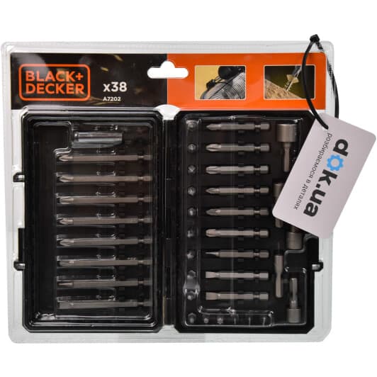 Набор бит и торцевых головок с держателем BLACK+DECKER A7202 37 шт.