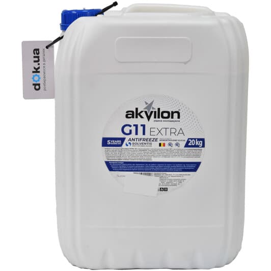 Akvilon Extra G11 синій -40 °C, 20 л готовий антифриз