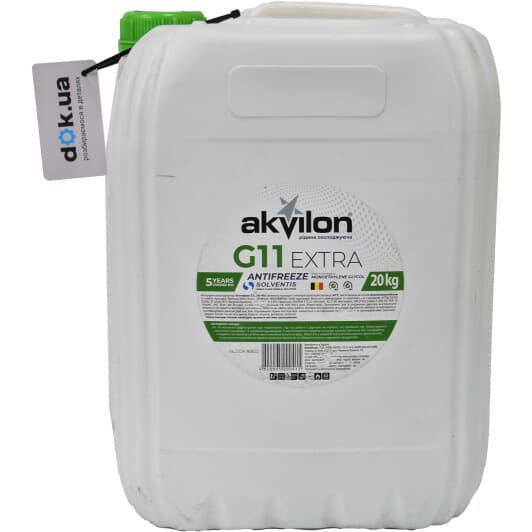 Akvilon Extra G11 зелений -40 °C, 20 л готовий антифриз