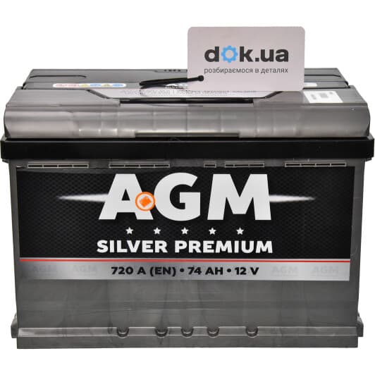 Аккумулятор AGM 6 CT-74-R Silver Premium AKBLU1055