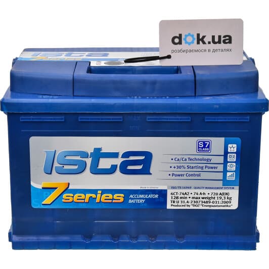 Акумулятор Ista 6 CT-74-R 7 Series 5740404209