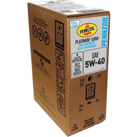 Pennzoil Platinum Euro 5W-40 (22.71 л EcoBox) моторное масло