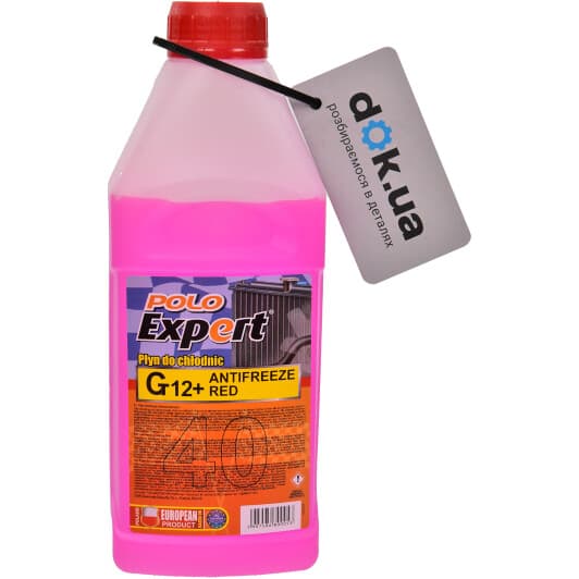 Polo Expert G12+ червоний -40 °C, 1 л (7765) готовий антифриз