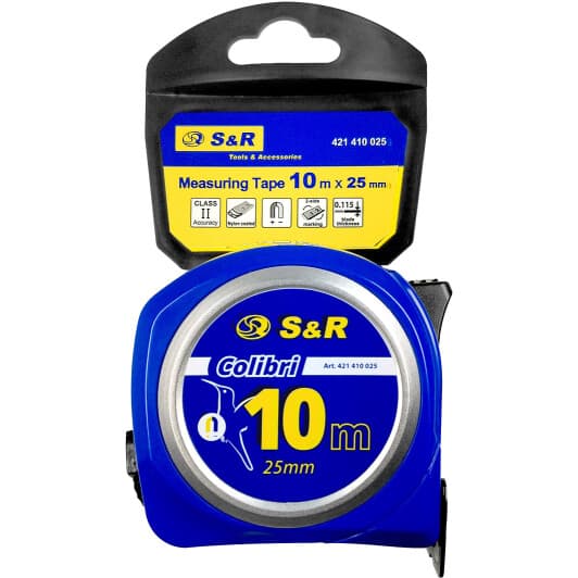 Рулетка S&R Colibri 421410025 10 м