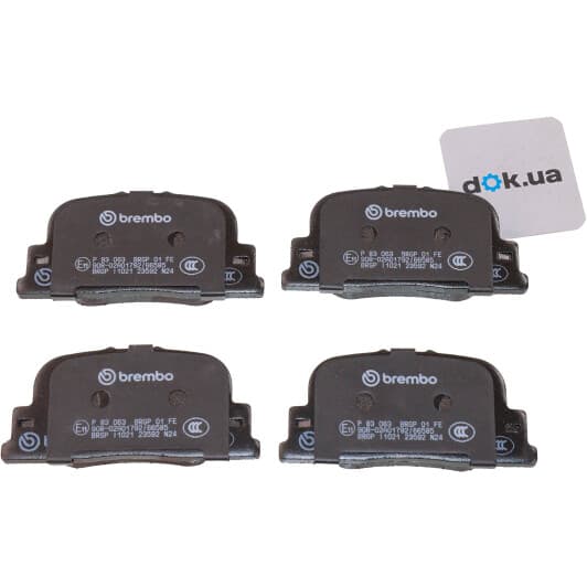 P 83 063 Brembo Тормозные колодки