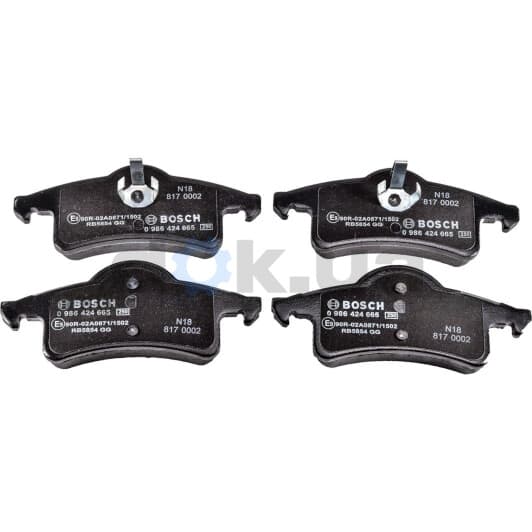 0 986 424 665 Bosch Тормозные колодки для Jeep Grand Cherokee