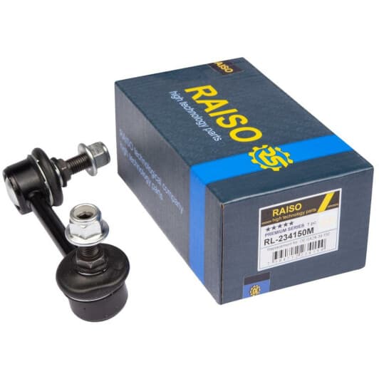 rl234150m RAISO Стійка стабілізатора передня пр. Mazda 323/626/MX-5/RX-8/Ford Probe (USA) 91- (L105mm)