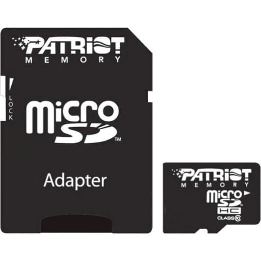 Карта памяти Patriot LX Series microSDHC 16 ГБ с SD-адаптером