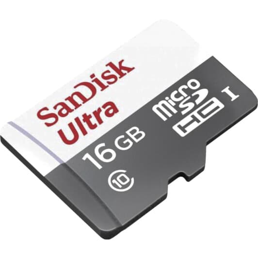 Карта памяти SanDisk Ultra Light microSDHC 16 ГБ с SD-адаптером