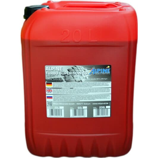 Alpine Turbo Super 10W-40 (20 л) моторное масло