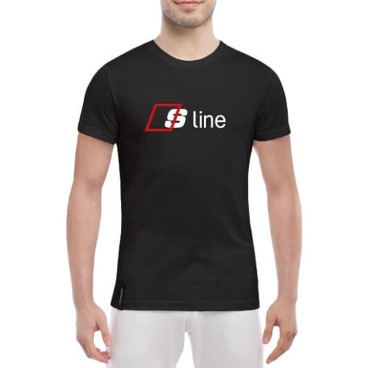 Футболка мужская Globuspioner классическая Audi S Line черный спереди