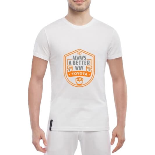 Футболка мужская Globuspioner классическая Toyota Always a Better Way белый спереди