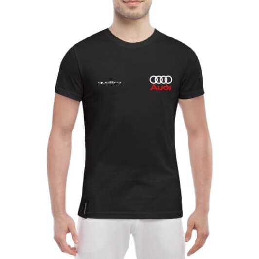Футболка мужская Globuspioner классическая Audi Allroad Quattro черный спереди