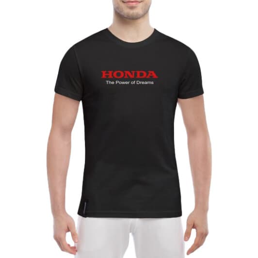 Футболка мужская Globuspioner классическая Honda Power черный спереди