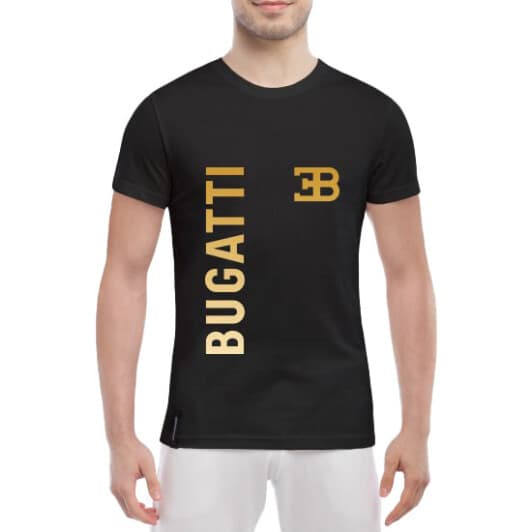 Футболка мужская Globuspioner классическая Bugatti Gold черный спереди