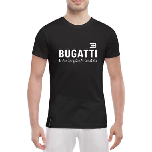 Футболка мужская Globuspioner классическая Bugatti Slogan черный спереди