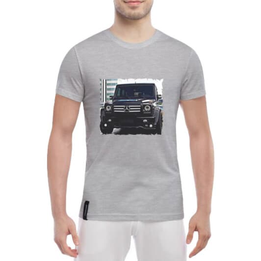 Футболка мужская Globuspioner классическая Gelandewagen Black серый спереди