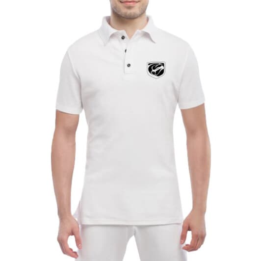 Футболка чоловіча Globuspioner поло Dodge Viper біла принт спереду