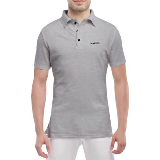 Футболка мужская Globuspioner поло Infiniti G37 Coupe серый спереди