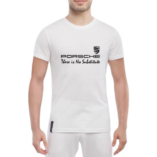 Футболка мужская Globuspioner классическая Porsche Slogan белый спереди