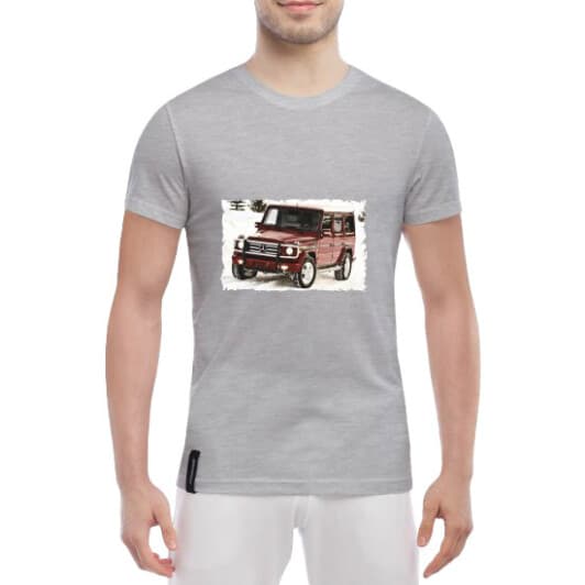Футболка мужская Globuspioner классическая Gelandewagen Small Car серый спереди