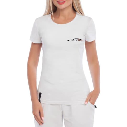 Футболка женская Globuspioner классическая Infiniti G37 Coupe белая принт спереди