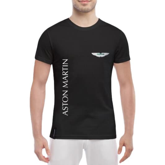 Футболка чоловіча Globuspioner класична Aston Martin чорна принт спереду