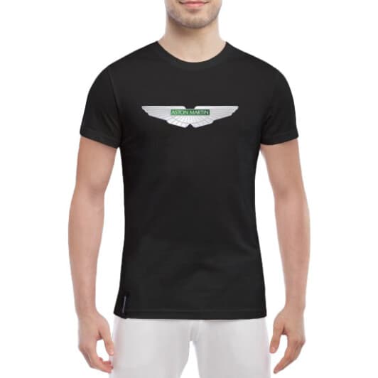 Футболка мужская Globuspioner классическая Aston Martin Wings Iron черный спереди