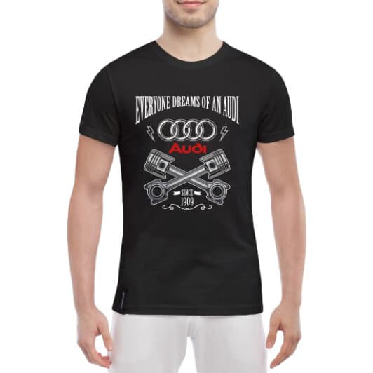 Футболка мужская Globuspioner классическая Audi Retro черный спереди