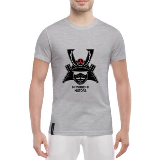 Футболка мужская Globuspioner классическая Mitsubishi Motors Samurai серый спереди