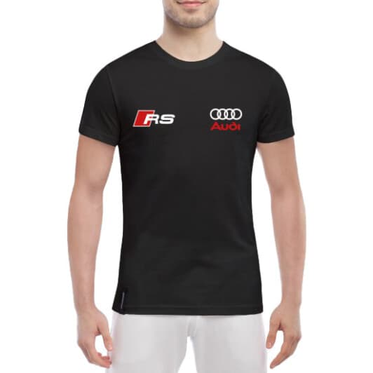 Футболка мужская Globuspioner классическая Audi RennSport черный спереди