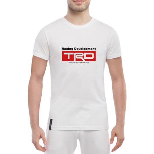 Футболка чоловіча Globuspioner класична Toyota TRD Motor Sports біла принт спереду