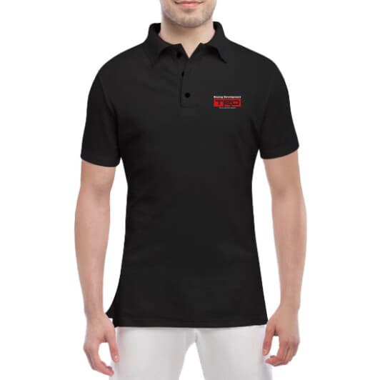 Футболка чоловіча Globuspioner поло Toyota TRD Motor Sports чорна принт спереду