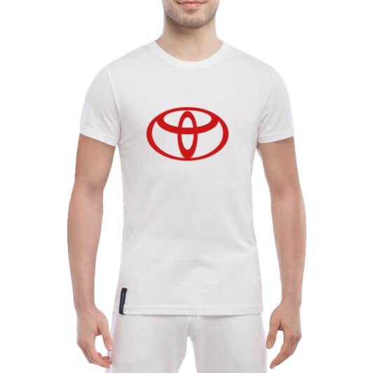Футболка мужская Globuspioner классическая Toyota Big Sign белый спереди