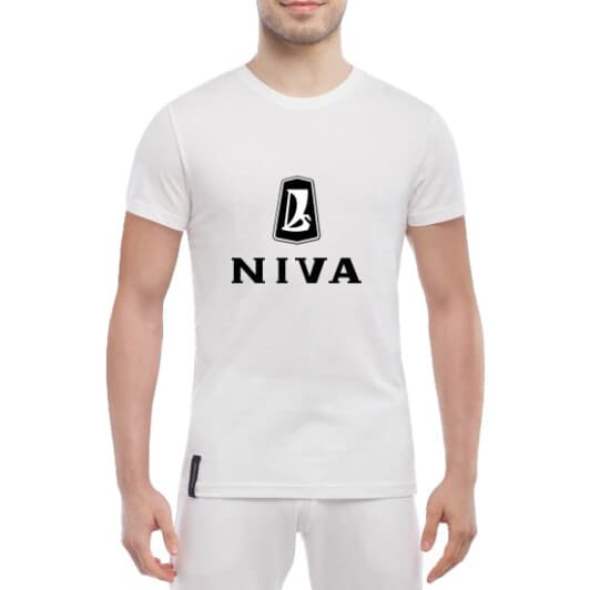Футболка мужская Globuspioner классическая Niva Logo белый спереди