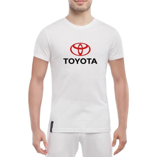 Футболка мужская Globuspioner классическая Toyota Big Logo v1 белый спереди