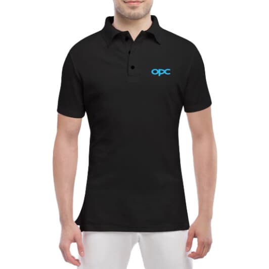 Футболка мужская Globuspioner поло Opel Astra Opc черный спереди