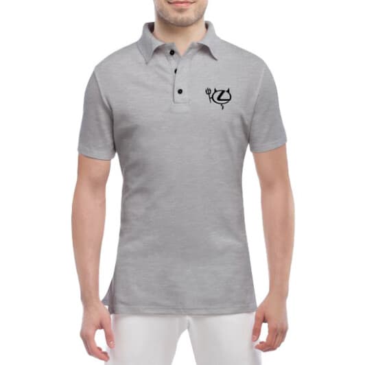 Футболка чоловіча Globuspioner поло Lexus Devil Logo сіра принт спереду