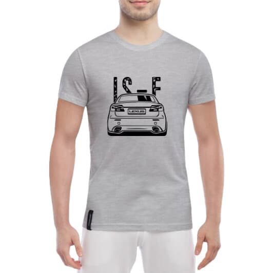 Футболка мужская Globuspioner классическая Lexus IS-F серый спереди