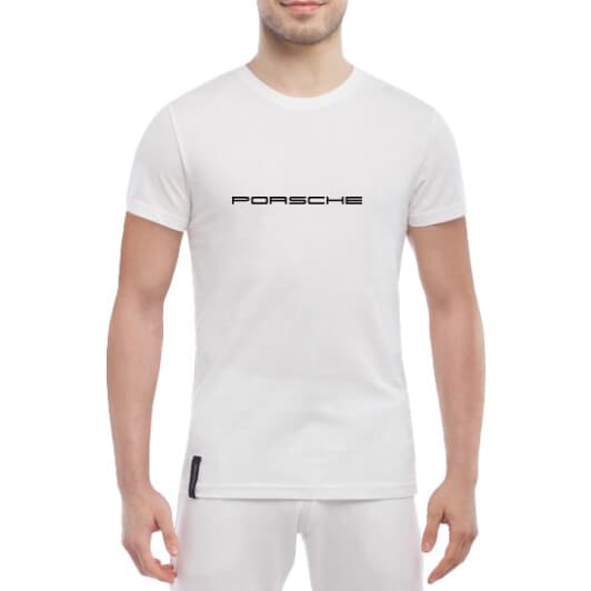 Футболка мужская Globuspioner классическая Porsche Wide белый спереди