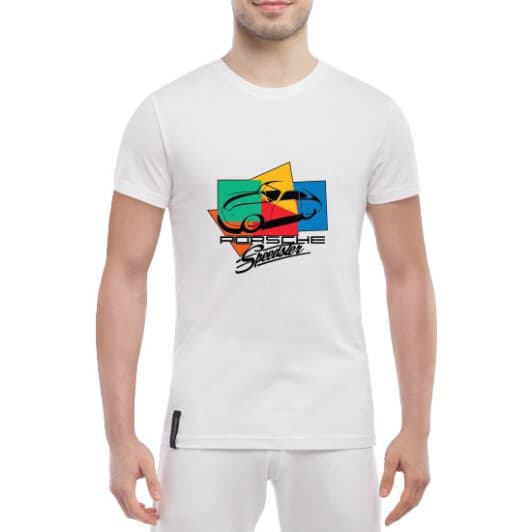 Футболка мужская Globuspioner классическая Porsche Speedster белый спереди