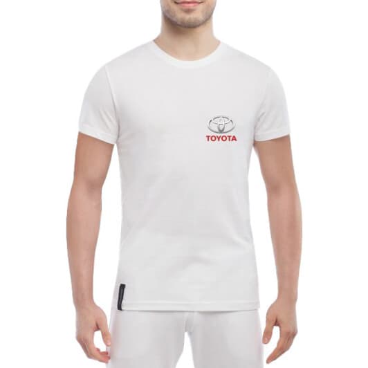 Футболка чоловіча Globuspioner класична Toyota Mini Logo біла принт спереду