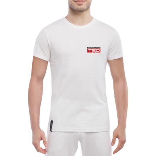 Футболка мужская Globuspioner классическая Toyota TRD Mini Logo белый спереди