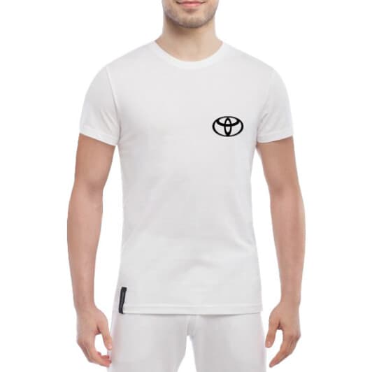 Футболка мужская Globuspioner классическая Toyota Mini Sign белый спереди