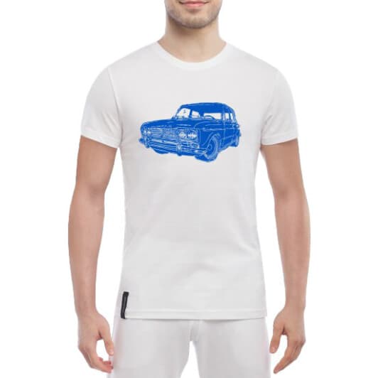 Футболка мужская Globuspioner классическая VAZ 2106 белый спереди