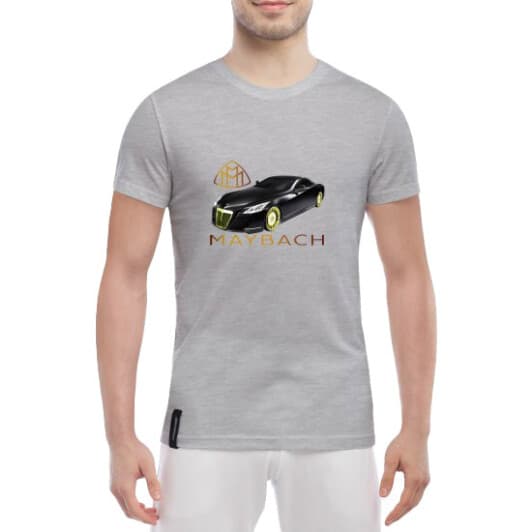 Футболка мужская Globuspioner классическая Maybach Exelero серый спереди