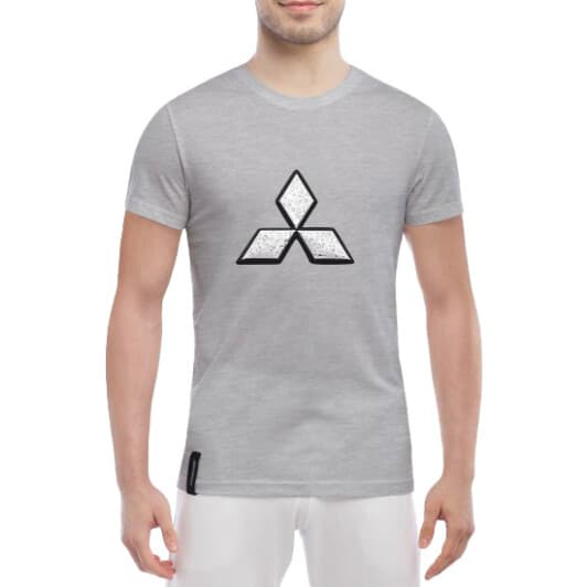 Футболка мужская Globuspioner классическая Mitsubishi Rain серый спереди